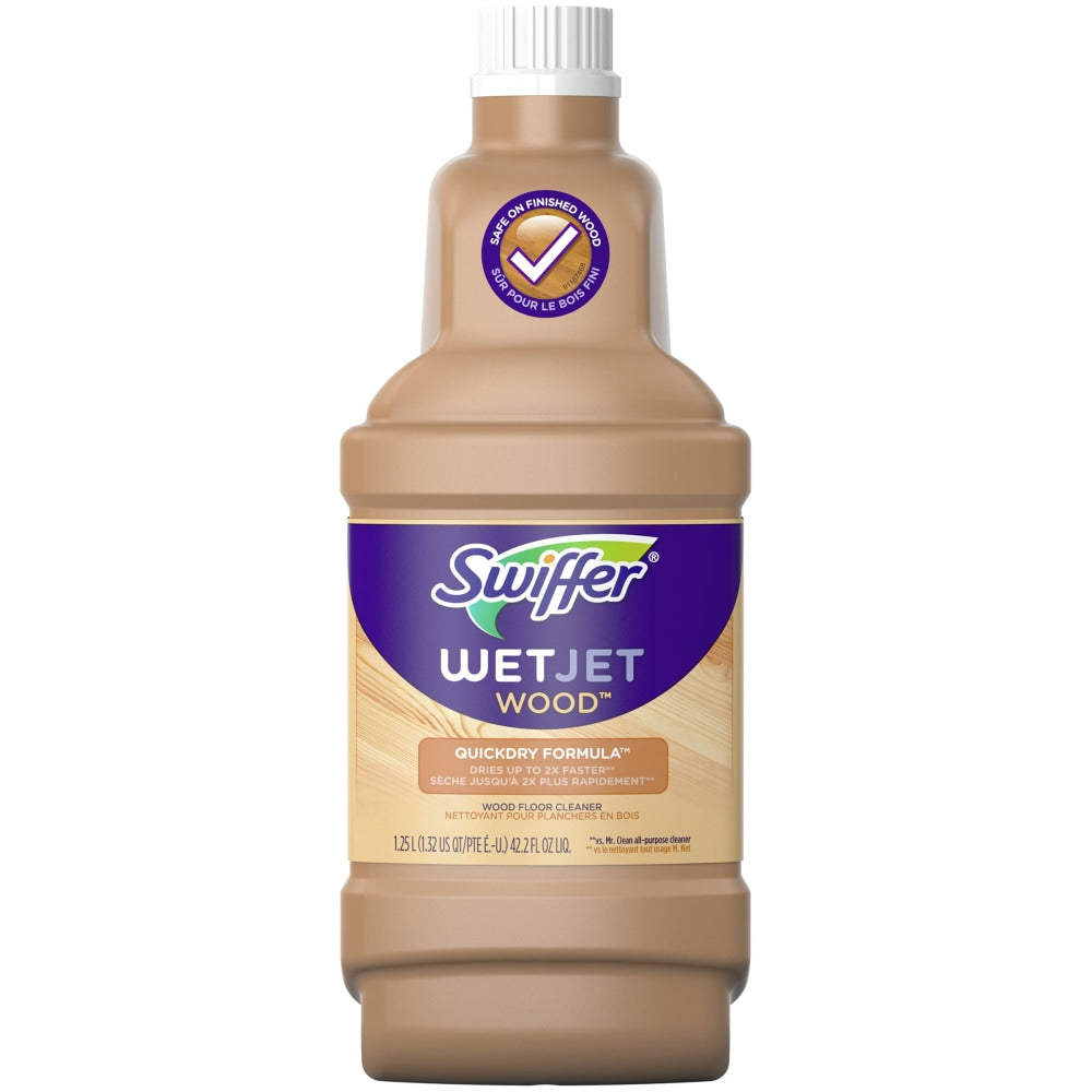 Swiffer WetJet Multipurpose Wood Floor Cleaner Solution Refill, 42.3 Oz Bottle
