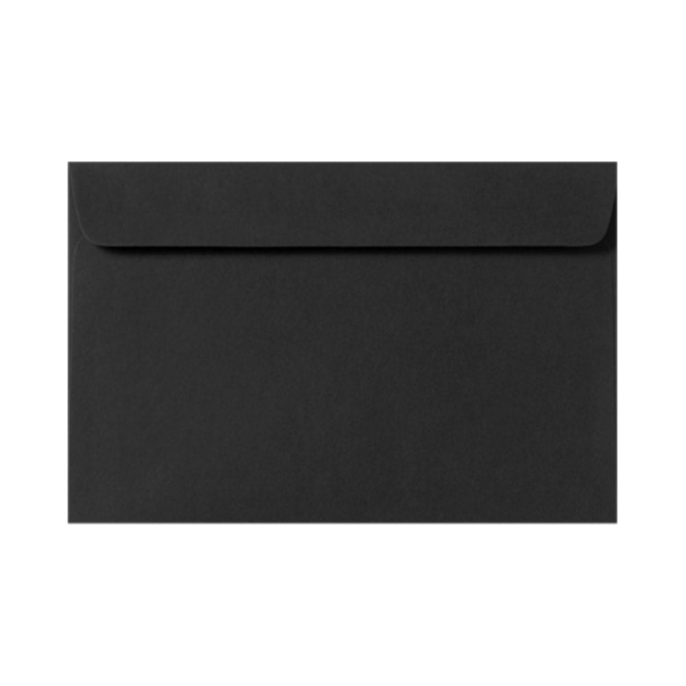 LUX Booklet 9in x 12in Envelopes, Gummed Seal, Midnight Black, Pack Of 500