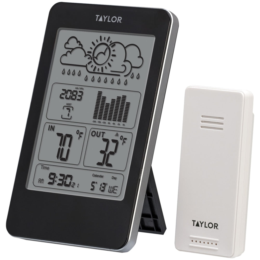 Taylor 1733 Indoor/Outdoor Digital Thermometer with Barometer & Timer