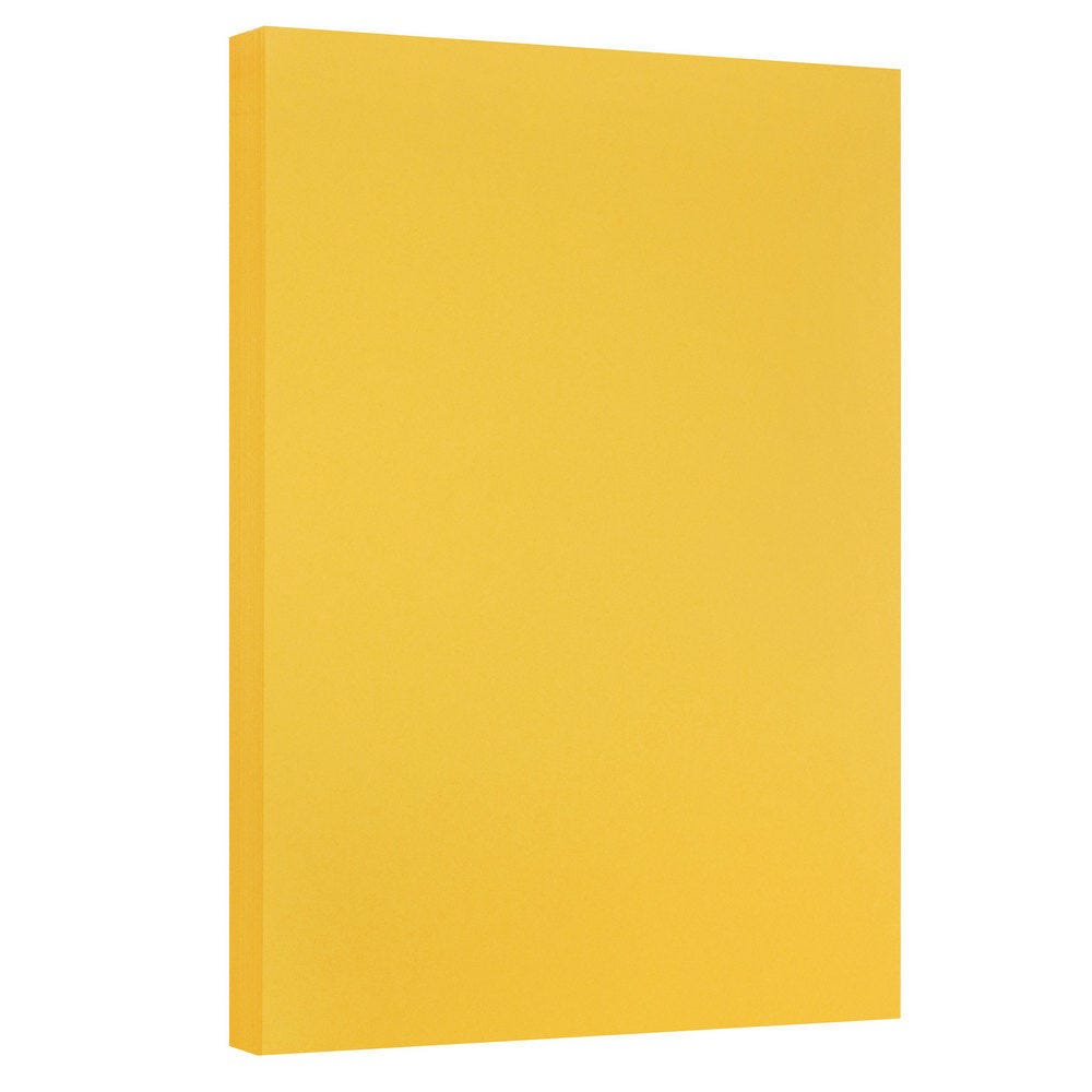 JAM Paper Vellum Bristol Card Stock, Goldenrod, Ledger (11in x 17in), 67 Lb, Pack Of 50