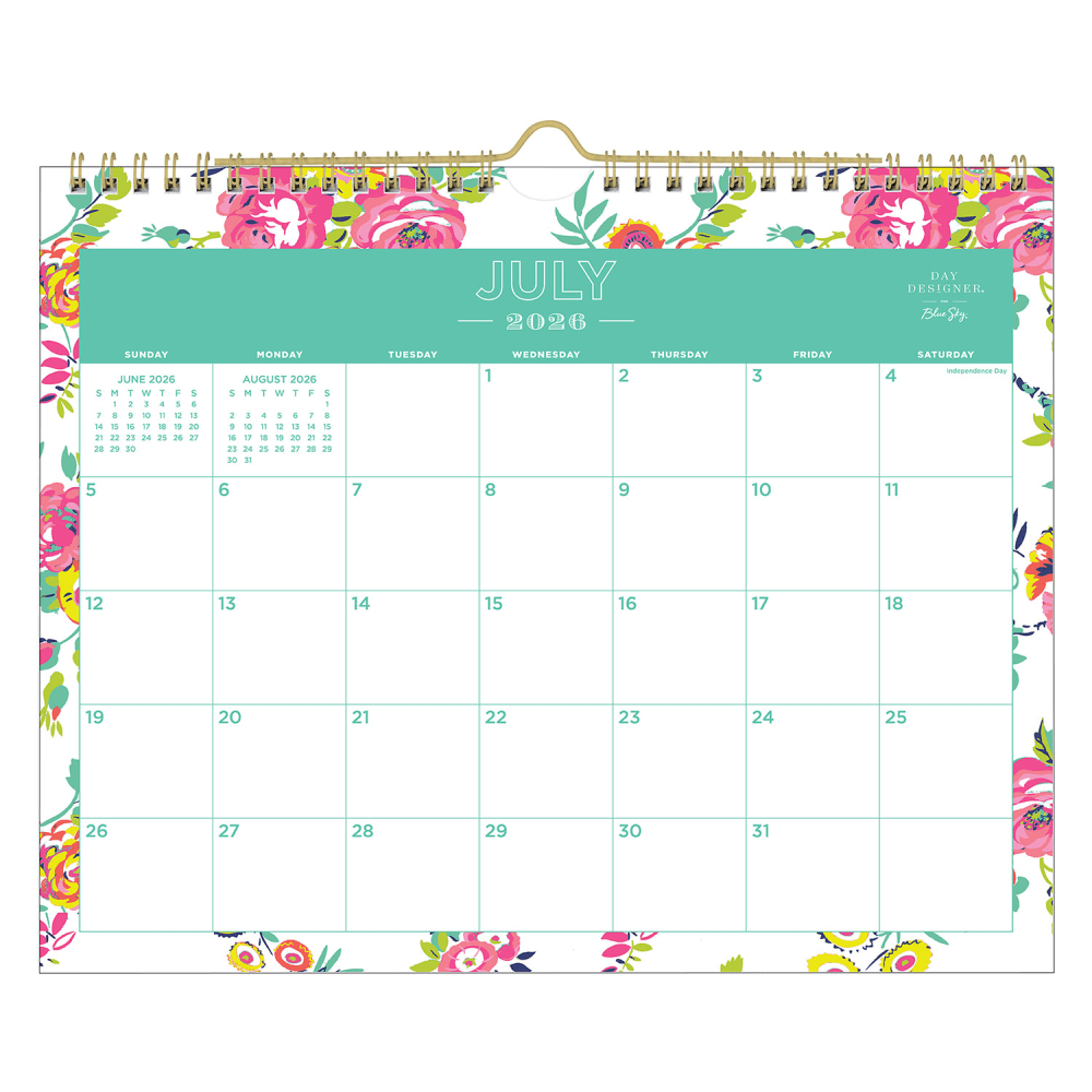 Wall Calendar DD Peyton White - 11x8.75 AY26-27 Monthly Safety Wirebound -