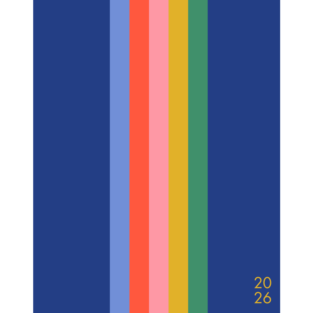2026 Willow Creek Press Monthly Booklet Planner, 7-1/2in x 9-1/2in, Bold Stripe, January To December, 58510