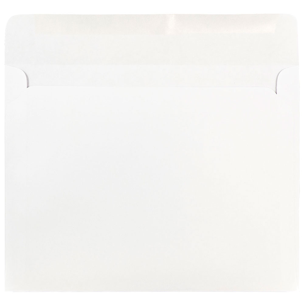 JAM Paper Booklet Envelopes, #9, Gummed Seal, White, Pack Of 50 Envelopes