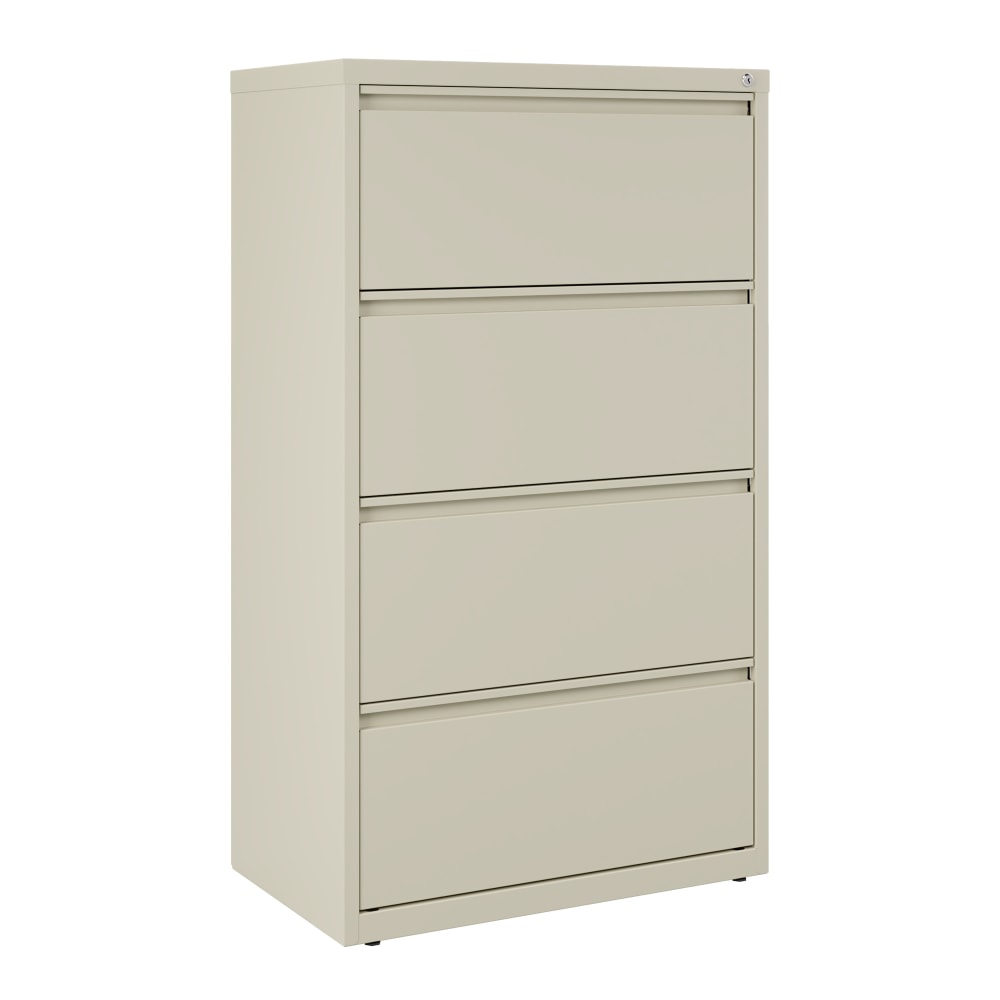 WorkPro 30inW x 18-5/8inD Lateral 4-Drawer File Cabinet, Putty