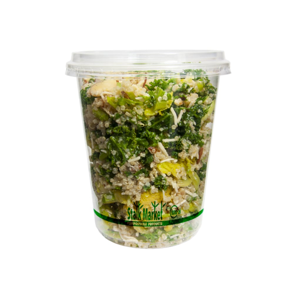 StalkMarket Compostable PLA Deli Food Containers, 32 Oz, Clear, Pack of 300