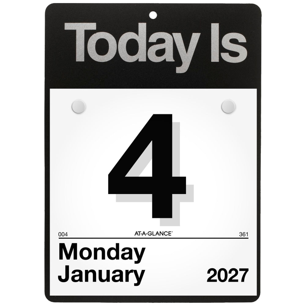 AT-A-GLANCE 2027 Today Is" Daily Wall Calendar, Small, 6in x 6in