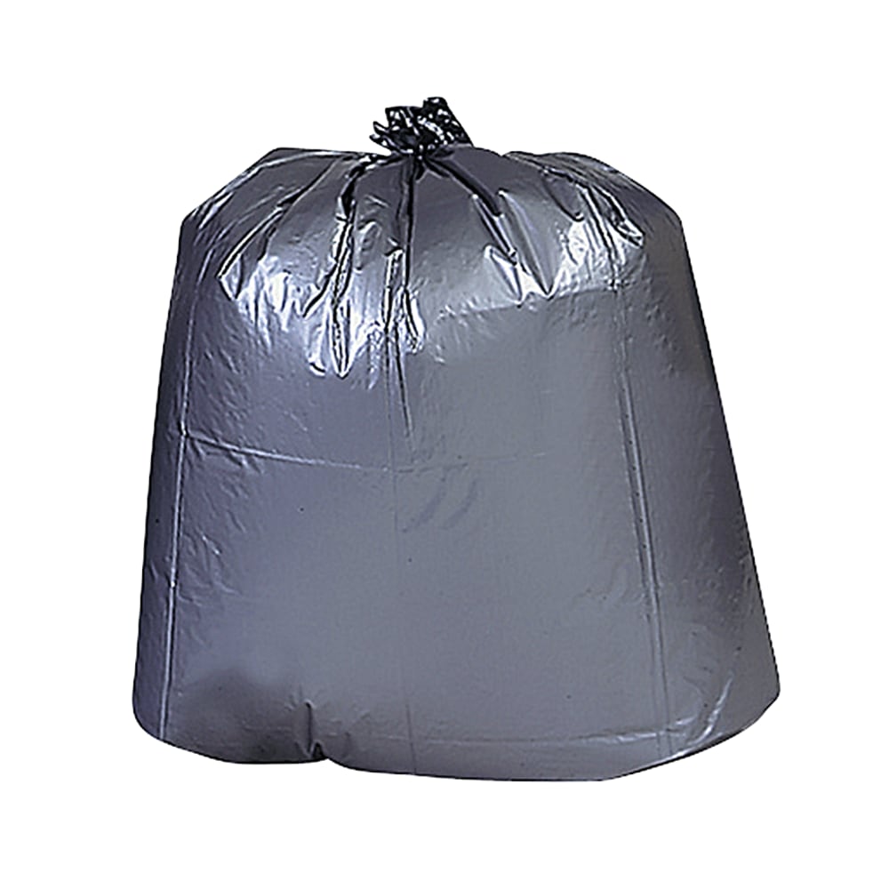 Genuine Joe 0.63 mil Trash Bags, 33 gal, 33inH x 40inW, 70% Recycled, Black, 100 Bags
