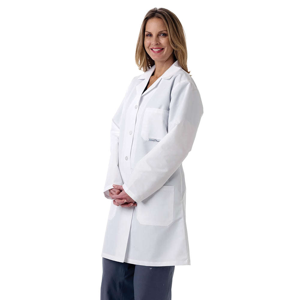 Medline Ladies Full-Length Lab Coat, 3X, White