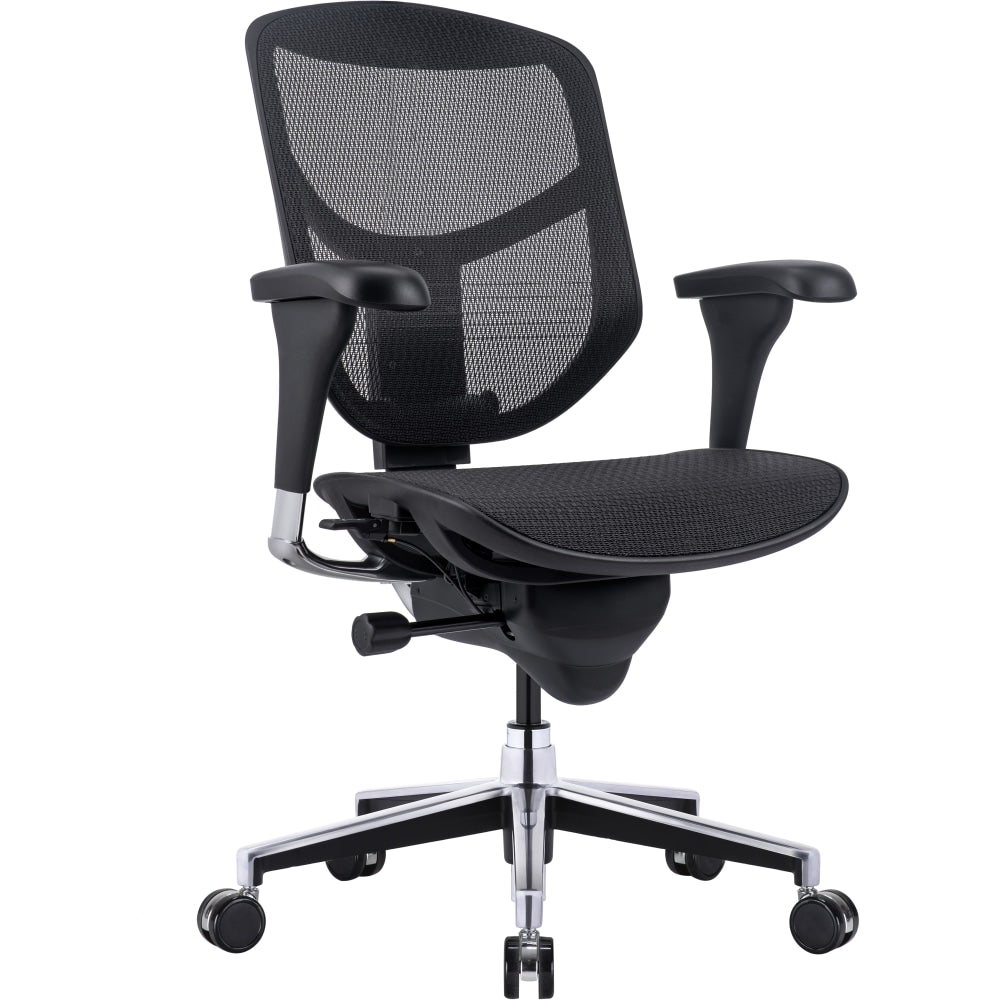 WorkPro Quantum 9000 Series V2 Ergonomic Mesh/Mesh Adjustable-Back Office Chair, Black/Black, BIFMA Compliant