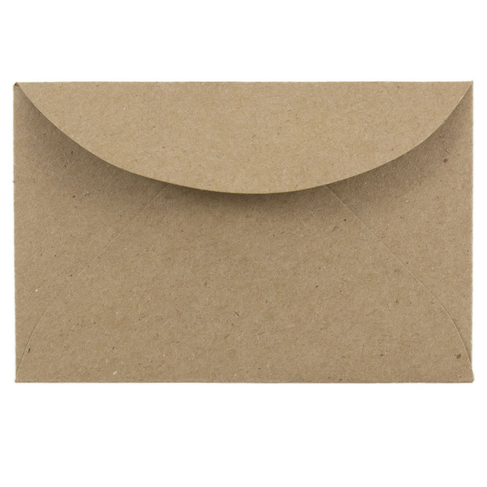 JAM PAPER 3Drug Premium Recycled Mini Envelopes, 2 5/16in x 3 5/8in, Brown Kraft Paper Bag, Pack Of 25