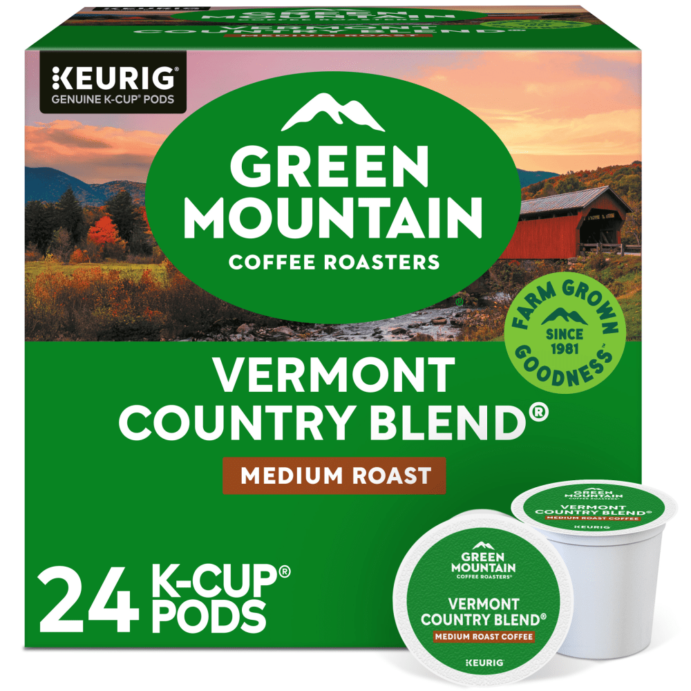 Green Mountain Coffee Single-Serve Coffee K-Cup Pods, Vermont Country Blend, Carton Of 24