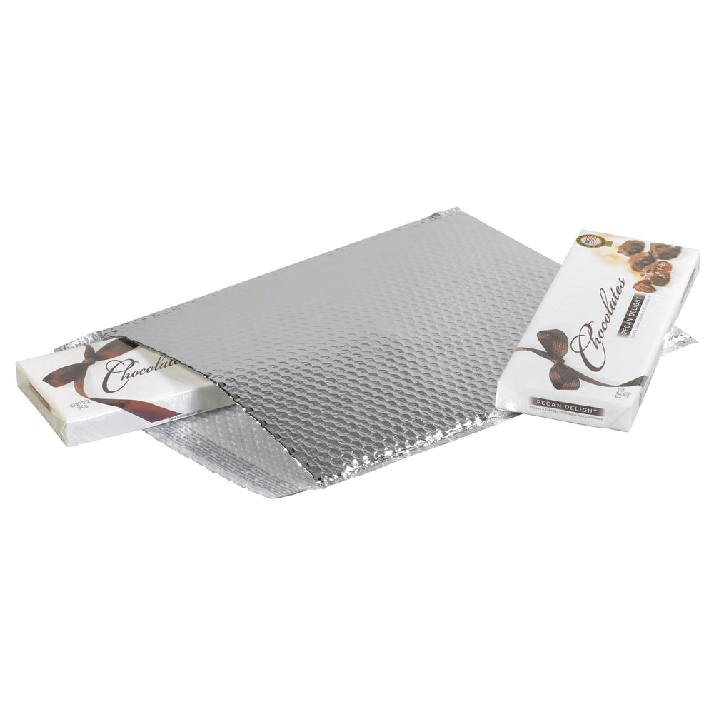 Partners Brand Cool Shield Bubble Mailers, 15in x 17in, Silver, Pack Of 50
