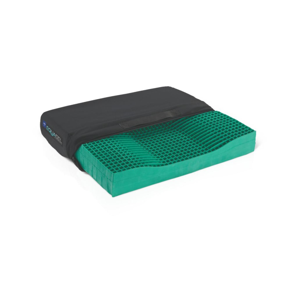 Medline EquaGel Contour Plus Cushion, 2 1/2inH x 18inW x 16inD, Black