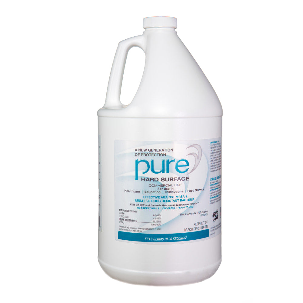 Pure Hard Surface Disinfectant, 1 Gallon (128 Oz), Clear, Case Of 2 Bottles