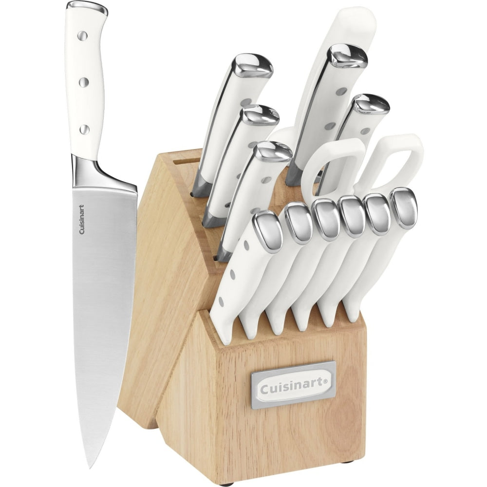 Cuisinart Classic 15-Piece C77WTR-15P Knife Set, White
