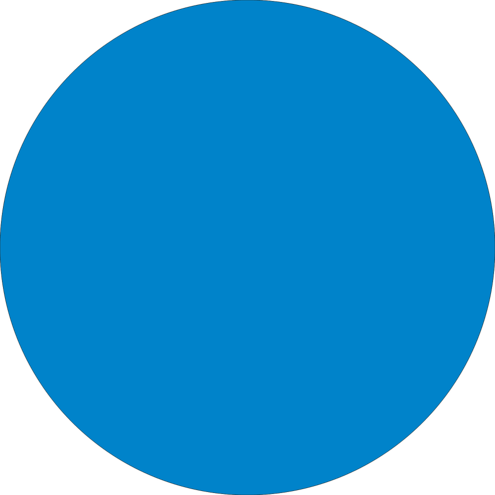 Tape Logic Removable Round Color Inventory Labels, DL611C, 1in, Light Blue, Pack Of 500