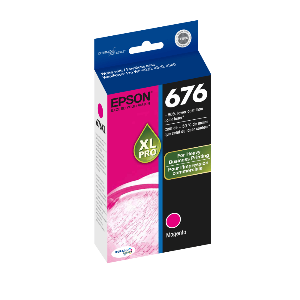 Epson 676XL DuraBrite Magenta Ultra-High-Yield Ink Cartridge, T676XLXL320-S