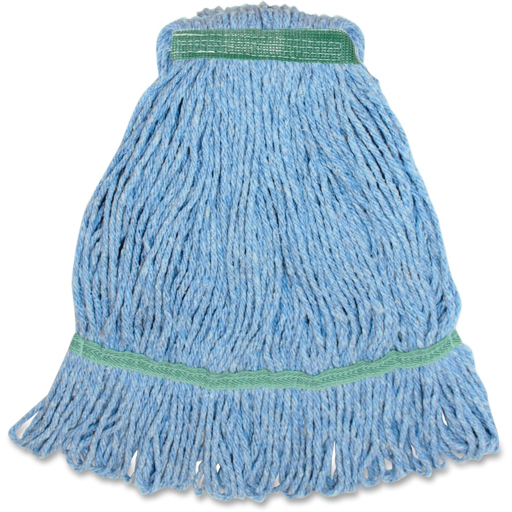 Genuine Joe Narrow Band Medium Mophead - Medium - Rayon, Cotton, Fiber, Cotton - 1 Each