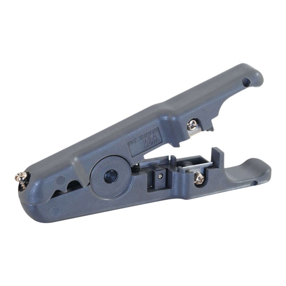 C2G Round/Flat Multi-Conductor Cutter and Stripper - Gray - 0.30 lb - TAA Compliant
