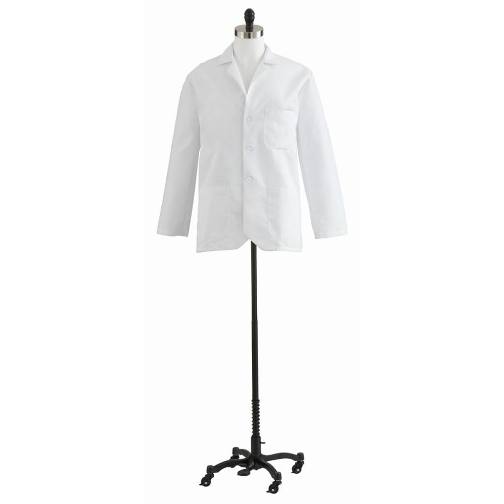 Medline Mens 3-Button Consultation Coat, 46in, White