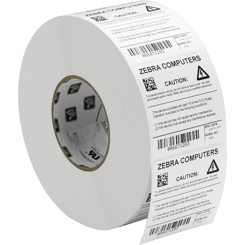 Zebra Label, G44761, Polyester 2in x 1 1/4in Thermal Transfer Zebra ZUltimate 3000T, 1in Core