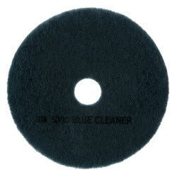 3M 5300 Blue Cleaner Floor Pads, 19in Diameter, Blue, Case Of 5