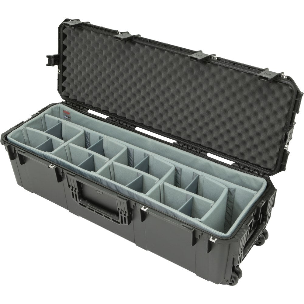 SKB Cases iSeries Protective Case With Padded Dividers And Wheels, 41-1/2in x 12-1/2in x 11-3/4in