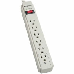 Eaton Tripp Lite Series Surge Protector Power Strip 120V 6 Outlet 8ft Cord 990 Joule Flat Plug - Surge protector - TLP608