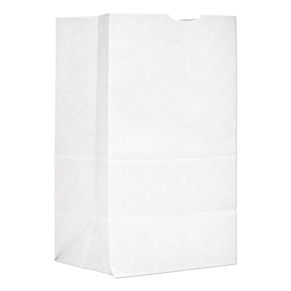 General Grocery Paper Bags, 40 lb, 13-7/16inH x 8-1/4inW x 6inD, White, Pack Of 500 Bags
