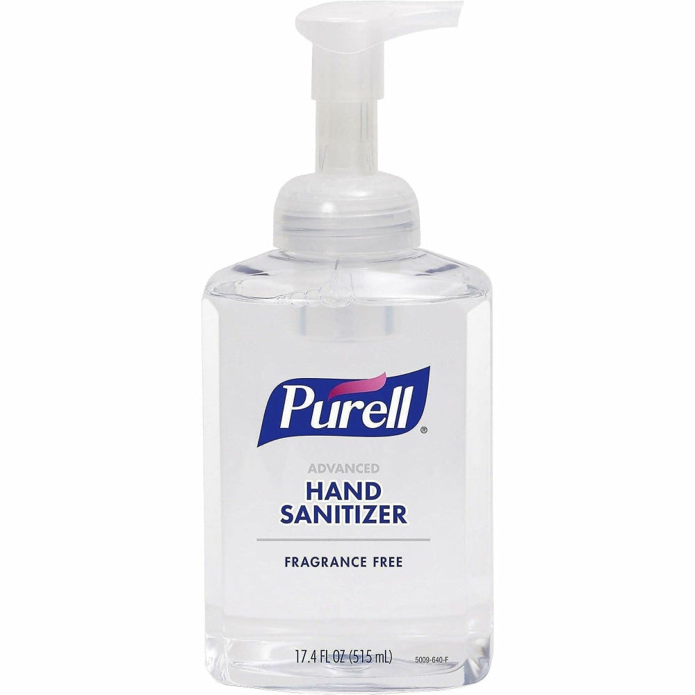 PURELL Hand Sanitizer Foam  1.09 lb  Pump Bottle Dispenser  Kill Germs  Hand, Skin  Clear  Quick Drying, Fragrance free  1 Each