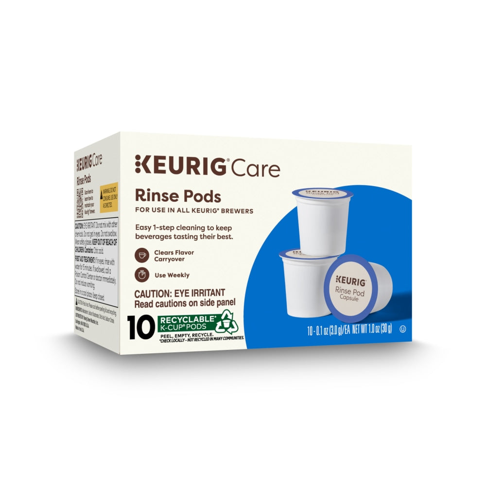 Keurig Care Rinse Pods, 0.1 Oz, Total Qty 10