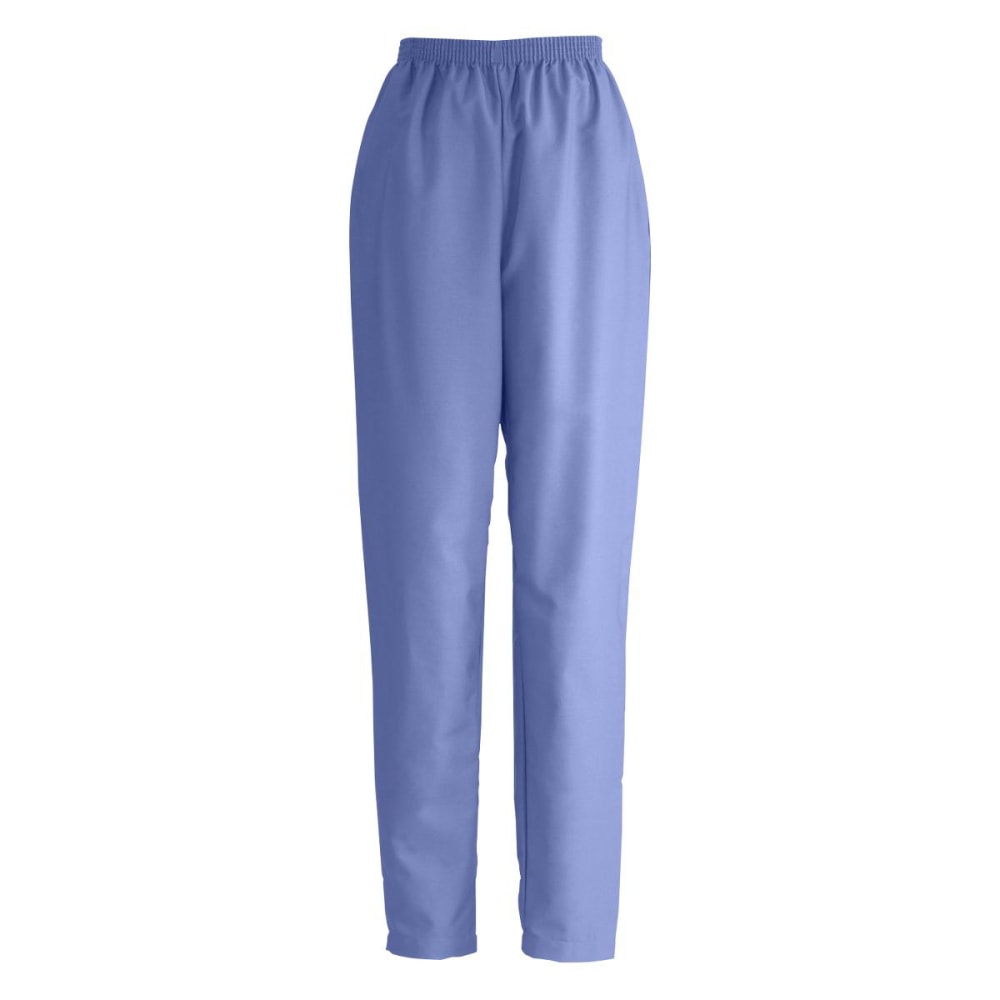 Medline ComfortEase Ladies Elastic Waist Scrub Pants, XX-Large, Ceil Blue