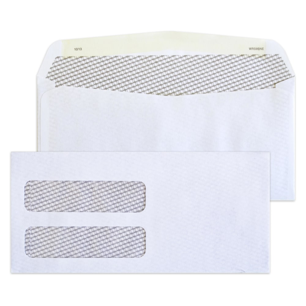 Healthcare 4-1/8in X 8-7/8in Medical Billing Statement Envelopes, Left Side Double-Window, Gum Seal, White, Pack of 1000