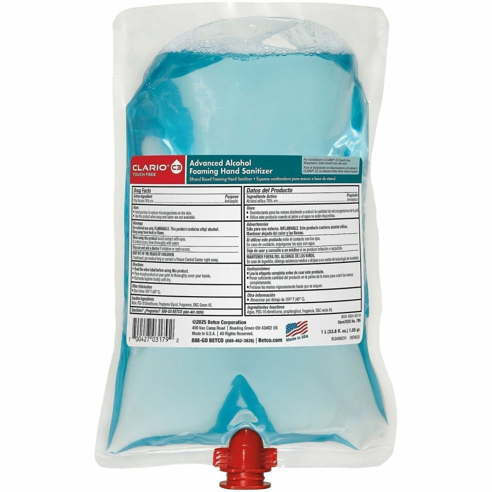Betco Advanced Hand Sanitizer Foam Refill, 795H200CT
