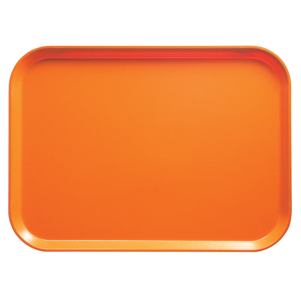 Cambro Camtray Rectangular Serving Trays, 14in x 18in, Orange Pizazz, Pack Of 12 Trays