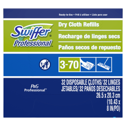 Swiffer Professional Regular Dry Cloth Sweeping Pad Refills for Swiffer Sweeper (32 Refills per Box)