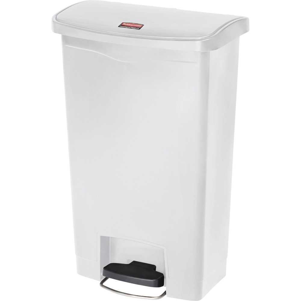 Rubbermaid Commercial Slim Jim 13-gal Step-On Container - Step-on Opening - Hinged Lid - 13 gal Capacity - 1883557