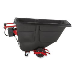Rubbermaid Commercial Motorized Roto Tilt Truck, 101 gal, 850 lb Capacity, Plastic, Black