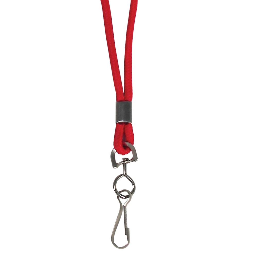 C-Line Standard Lanyards With Swivel Hooks, 36inL, Red, Pack Of 24