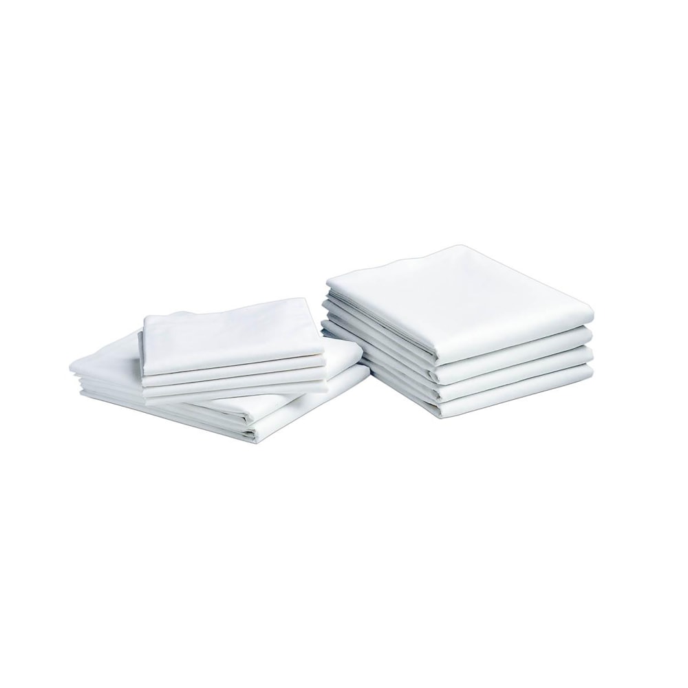 Medline Interblend Percale Contour Sheets, 9inH x 36inW x 84inD, White, Pack Of 12