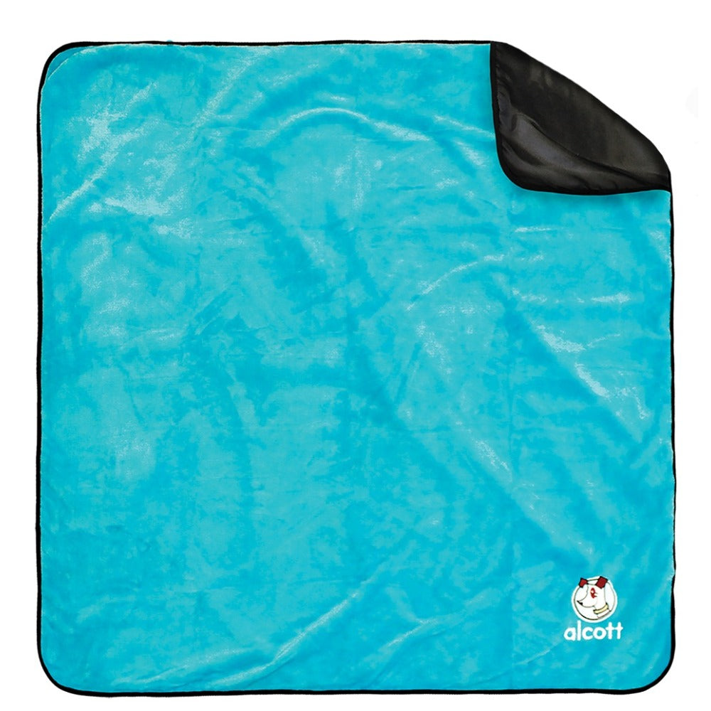 Alcott All-Purpose Pet Blanket, 50inL x 50inW x 1inH, Black/Blue