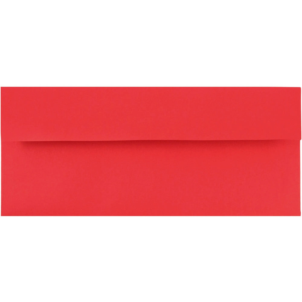 JAM PAPER #10 Business Colored Envelopes, 4 1/8 x 9 1/2, Red Recycled, 25/Pack