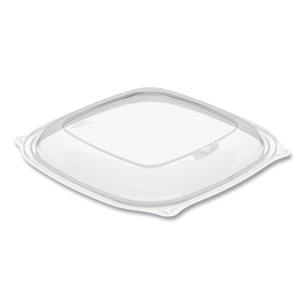 Dart PresentaBowls Pro Clear Square Bowl Lids, Large/Vented, 1inH x 8-1/2inW x 8-1/2inD, 63 Lids Per Bag, Carton Of 4 Bags