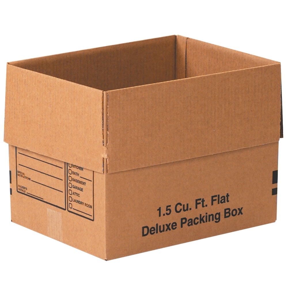 Office Depot Brand Deluxe Moving Boxes, 16in x 12in x 12in, Kraft, Pack Of 25
