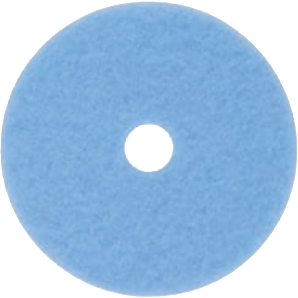 3M Hi-Performance Burnish Pads, 20in, Sky Blue, Case Of 5 Pads