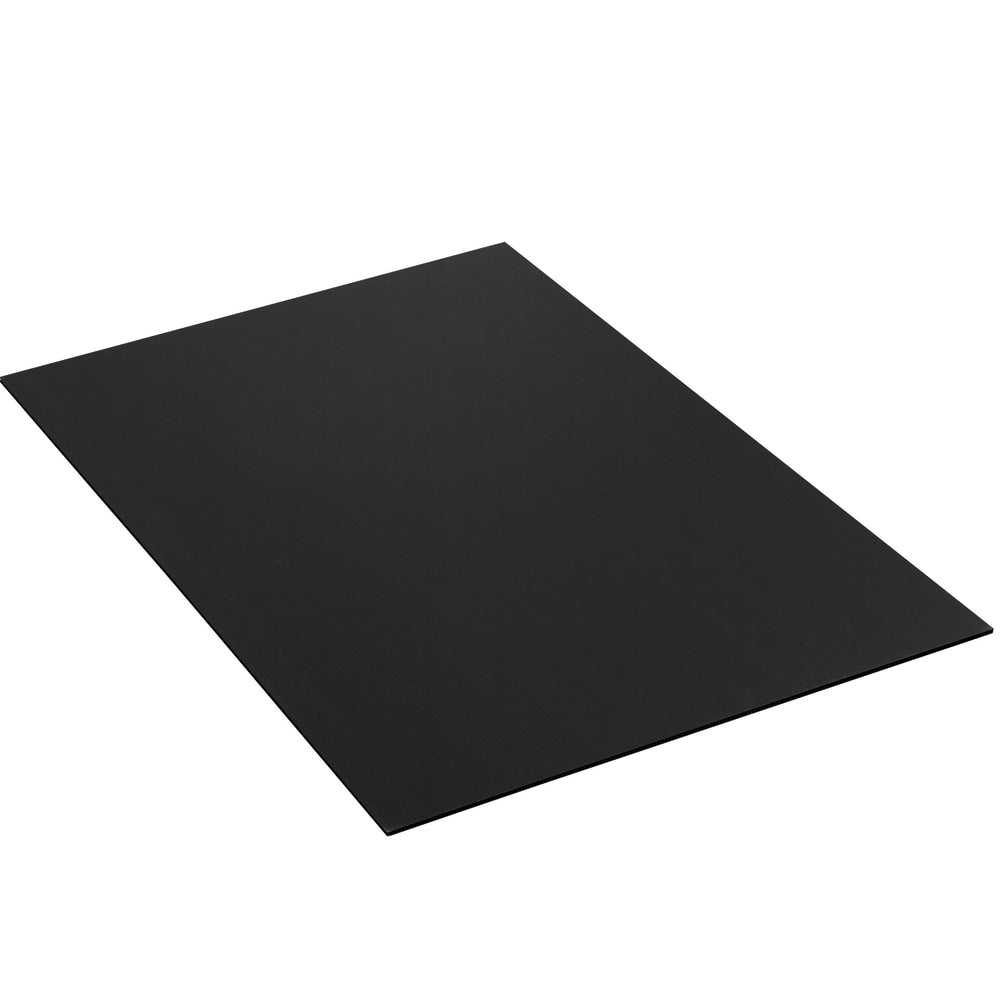 Partners Brand Plastic Corrugated Sheets, 18in x 24in, Black, Pack Of 10