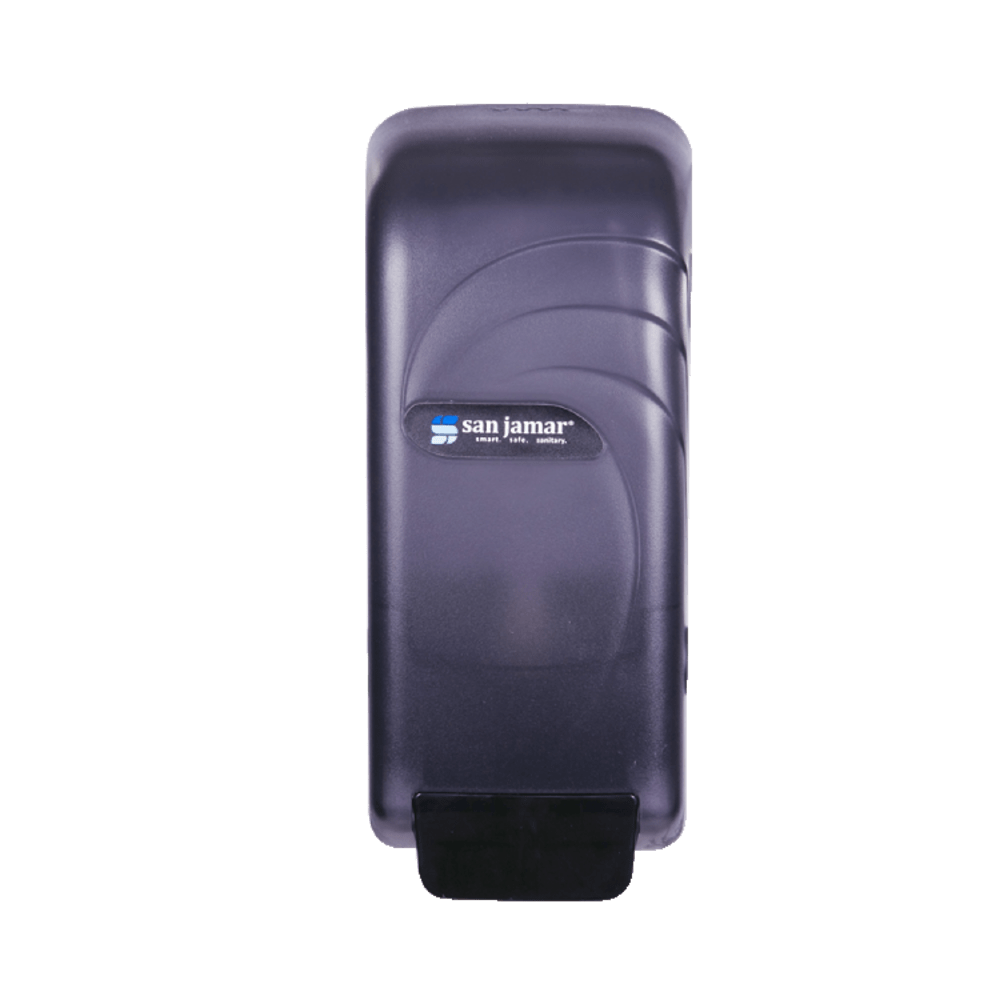 San Jamar Chef Revival Oceans Soap And Hand Sanitizer Dispenser, 10 1/2in x 4 1/2in x 4 3/8in, Black
