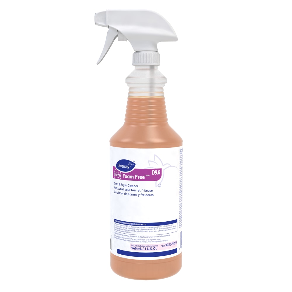 Diversey Suma Foam Free Cleaners, 32 Oz, Pack Of 12 Cleaners