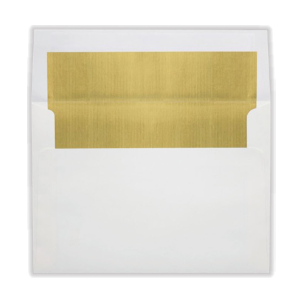 LUX Invitation Envelopes, A8, Peel & Press Closure, Gold/White, Pack Of 250