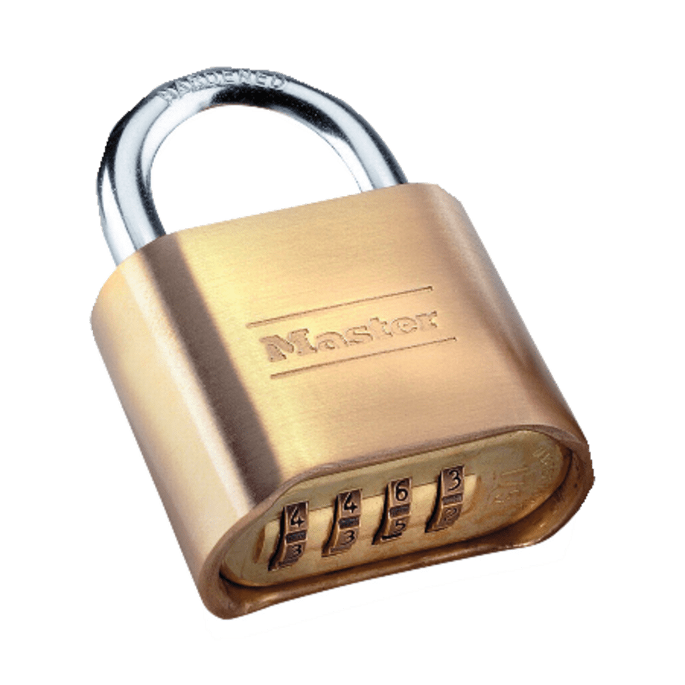 Master Lock Resettable Combination Lock, Brass